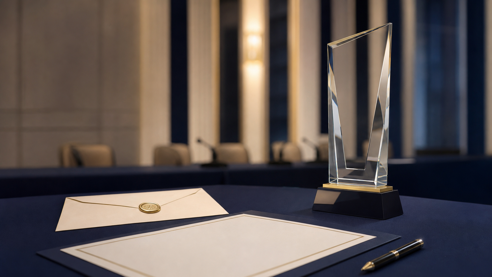 「Allocators' Choice Awards」の趣旨に沿い、機関投資家向けの選考を想起させる、控えめで信頼性を重視したビジュアルを採用しています。